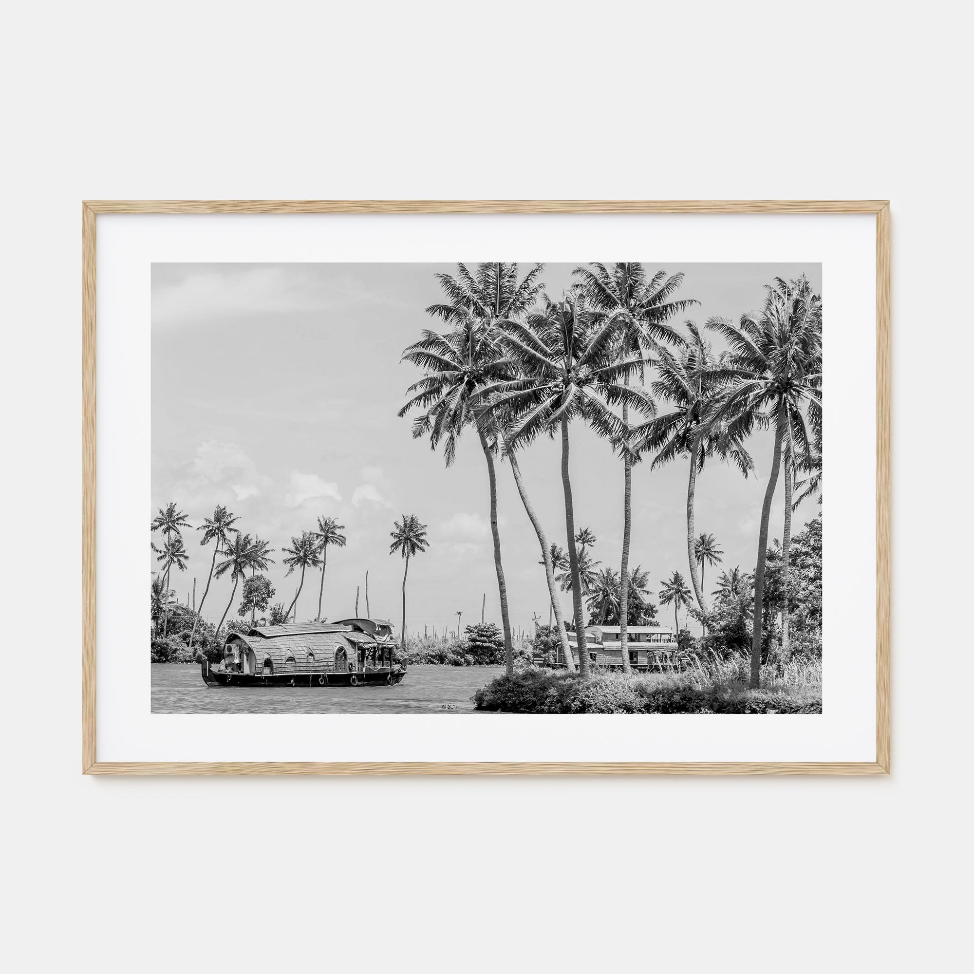 Kerala Landscape B&W Poster
