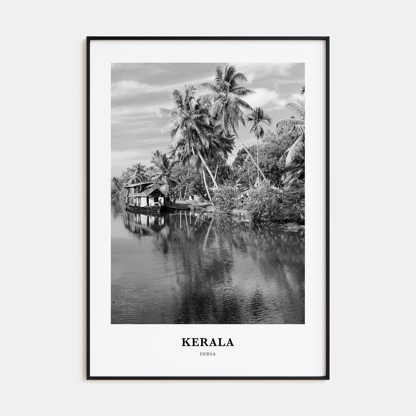 Kerala Portrait B&W Poster