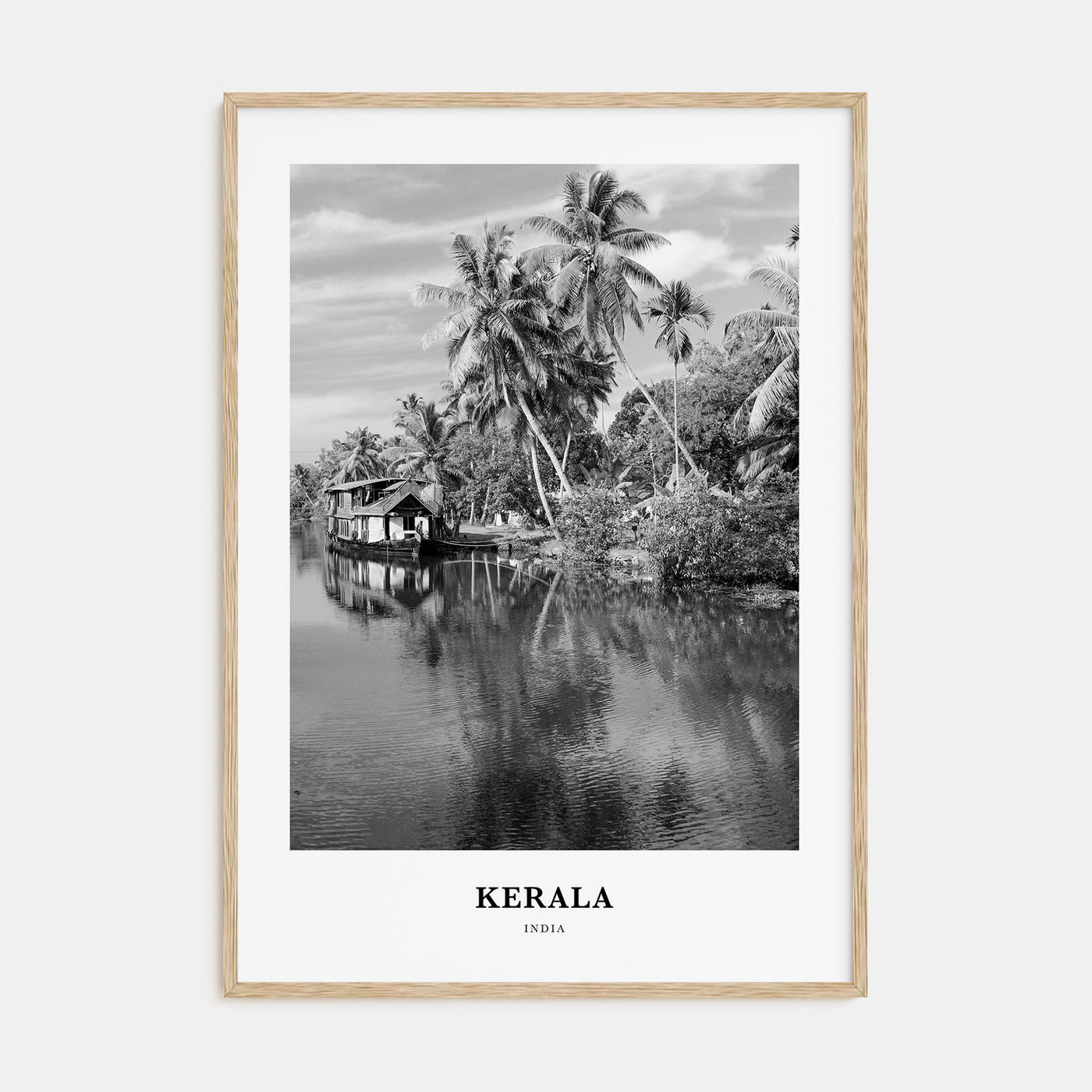 Kerala Portrait B&W Poster
