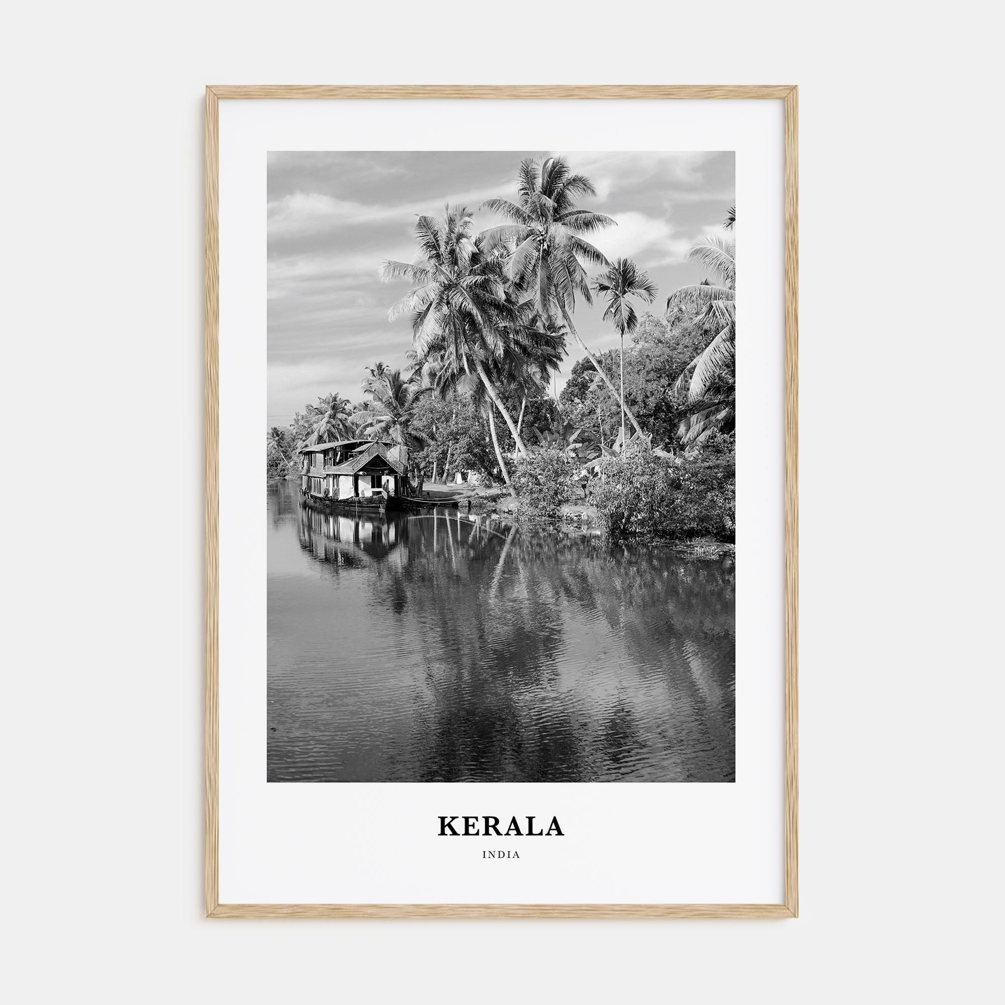 Kerala Portrait B&W Poster