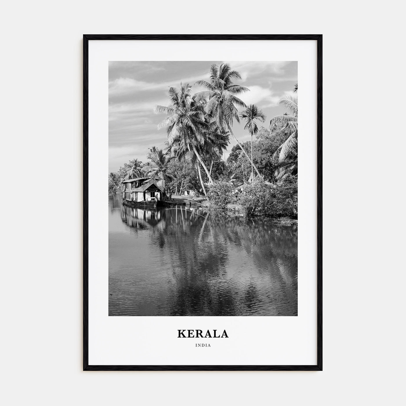 Kerala Portrait B&W Poster