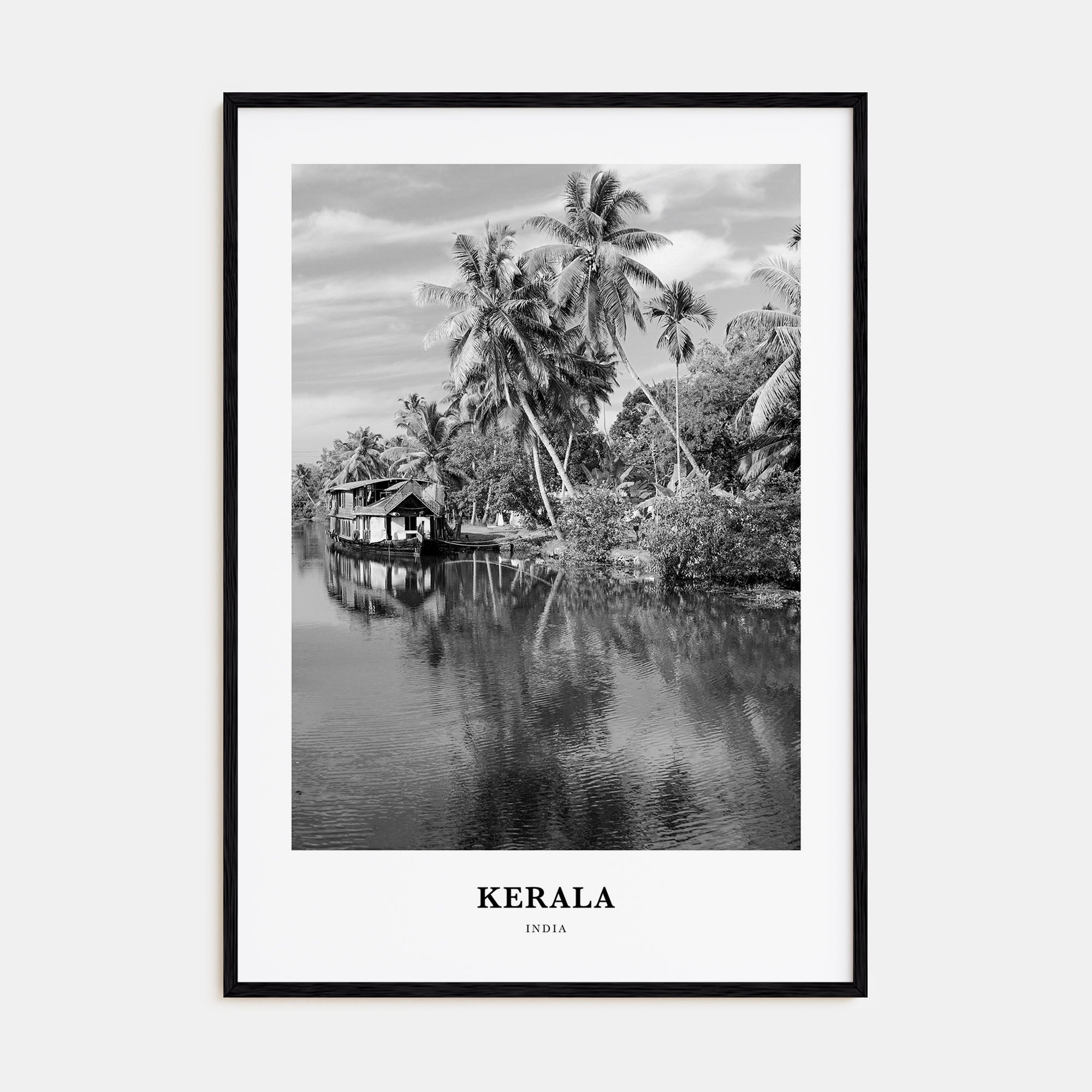 Kerala Portrait B&W Poster