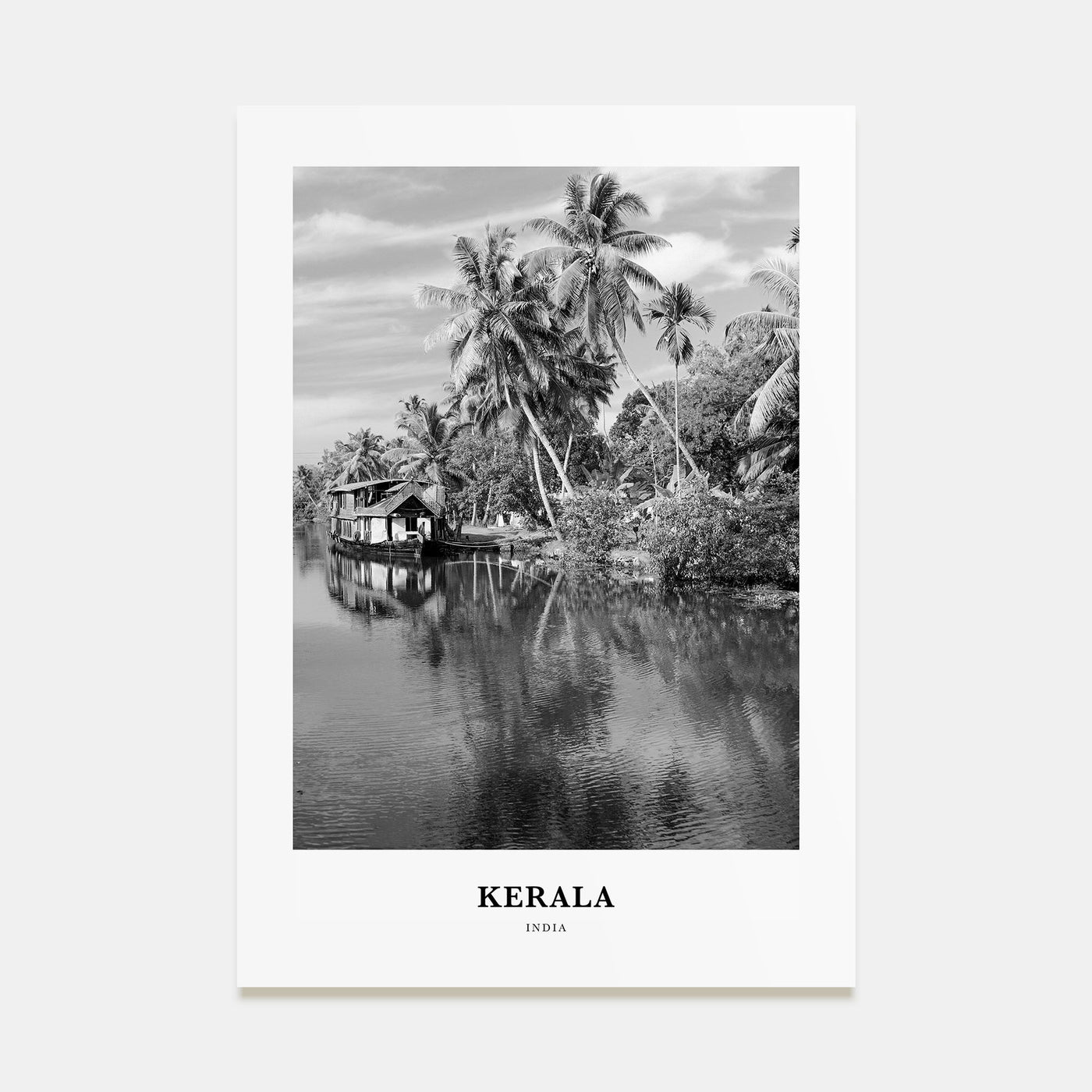 Kerala Portrait B&W Poster