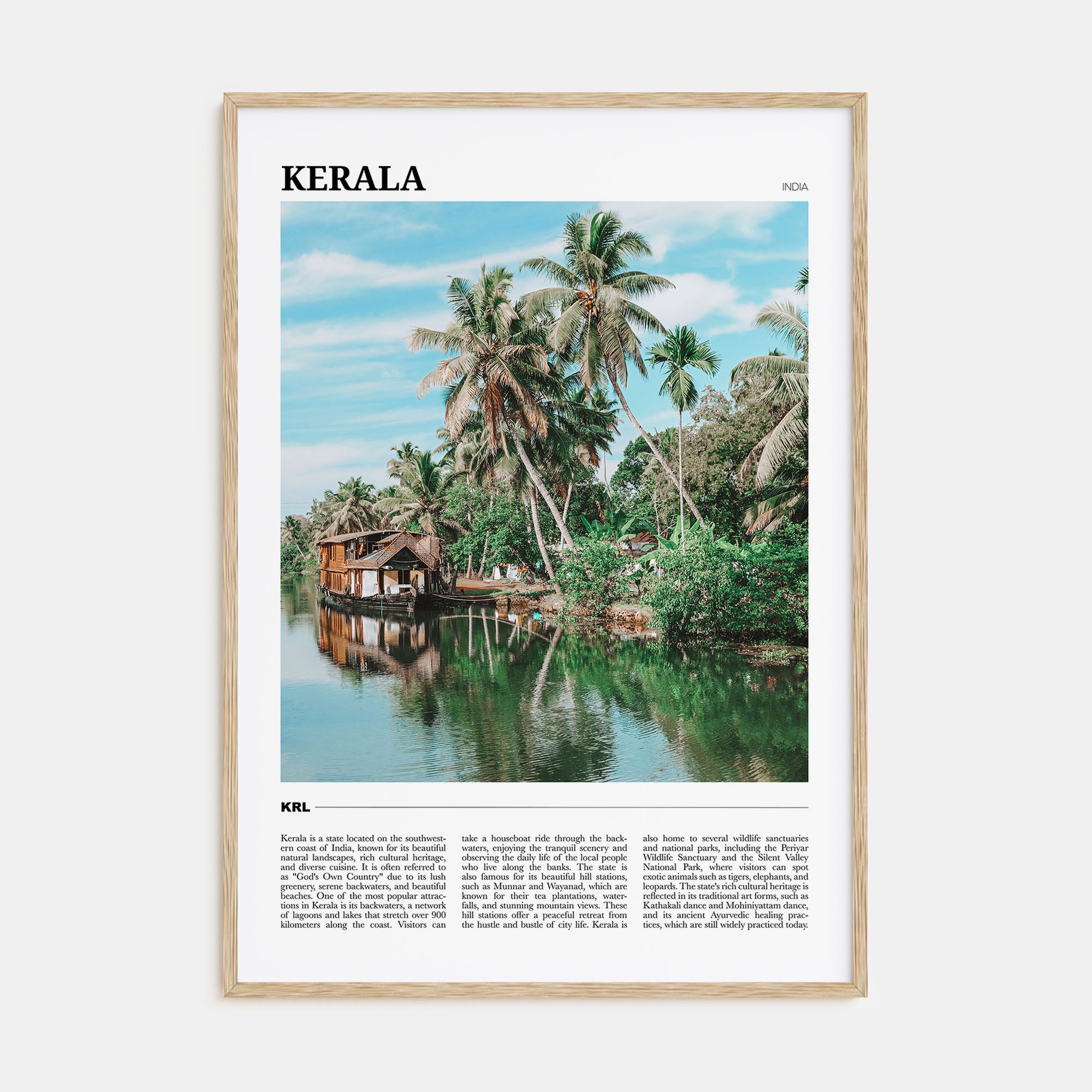 Kerala Travel Color Poster
