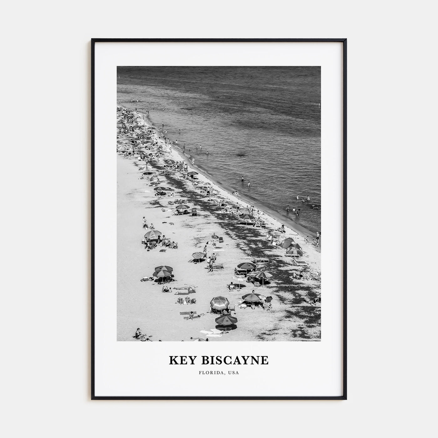 Key Biscayne Portrait B&W Poster