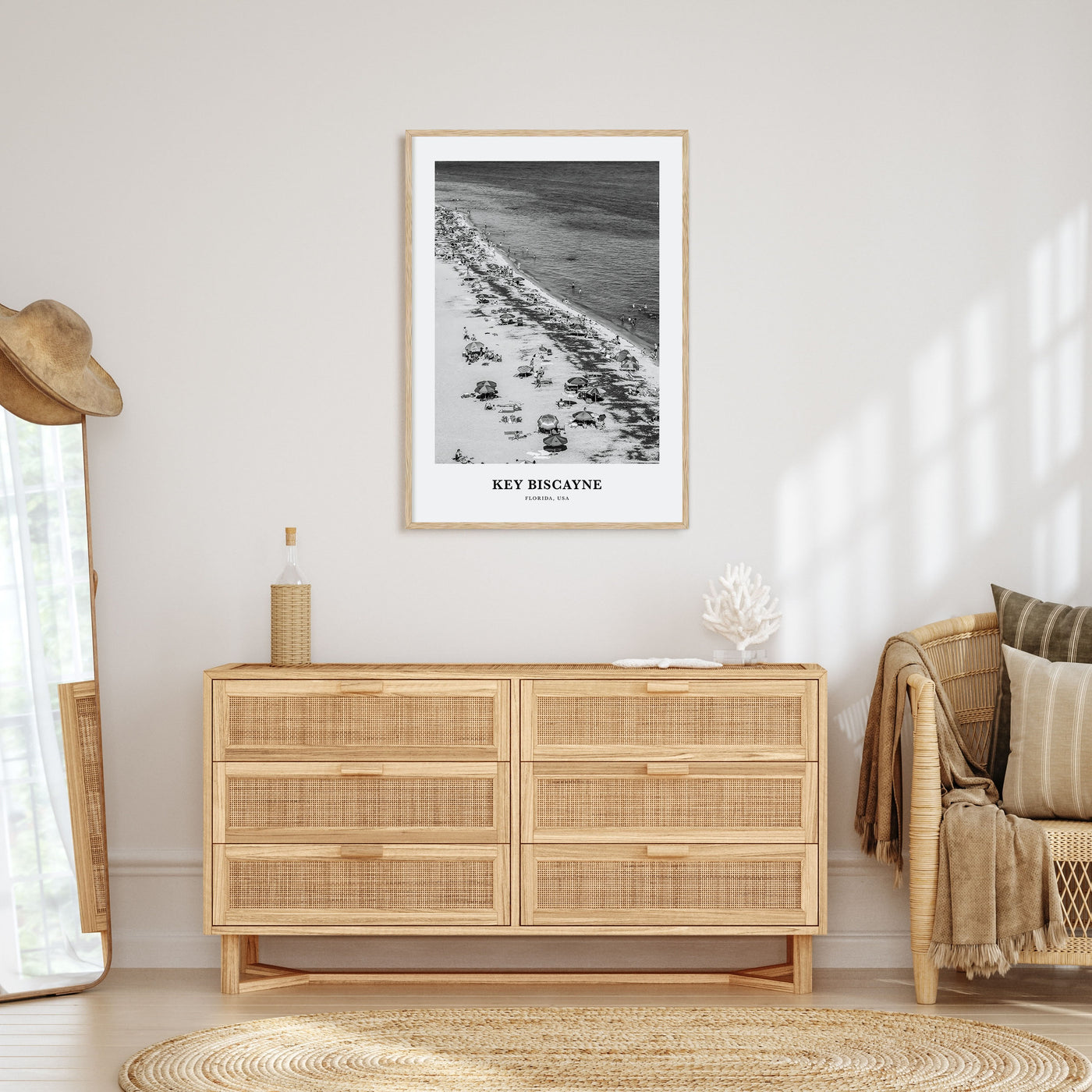 Key Biscayne Portrait B&W Poster