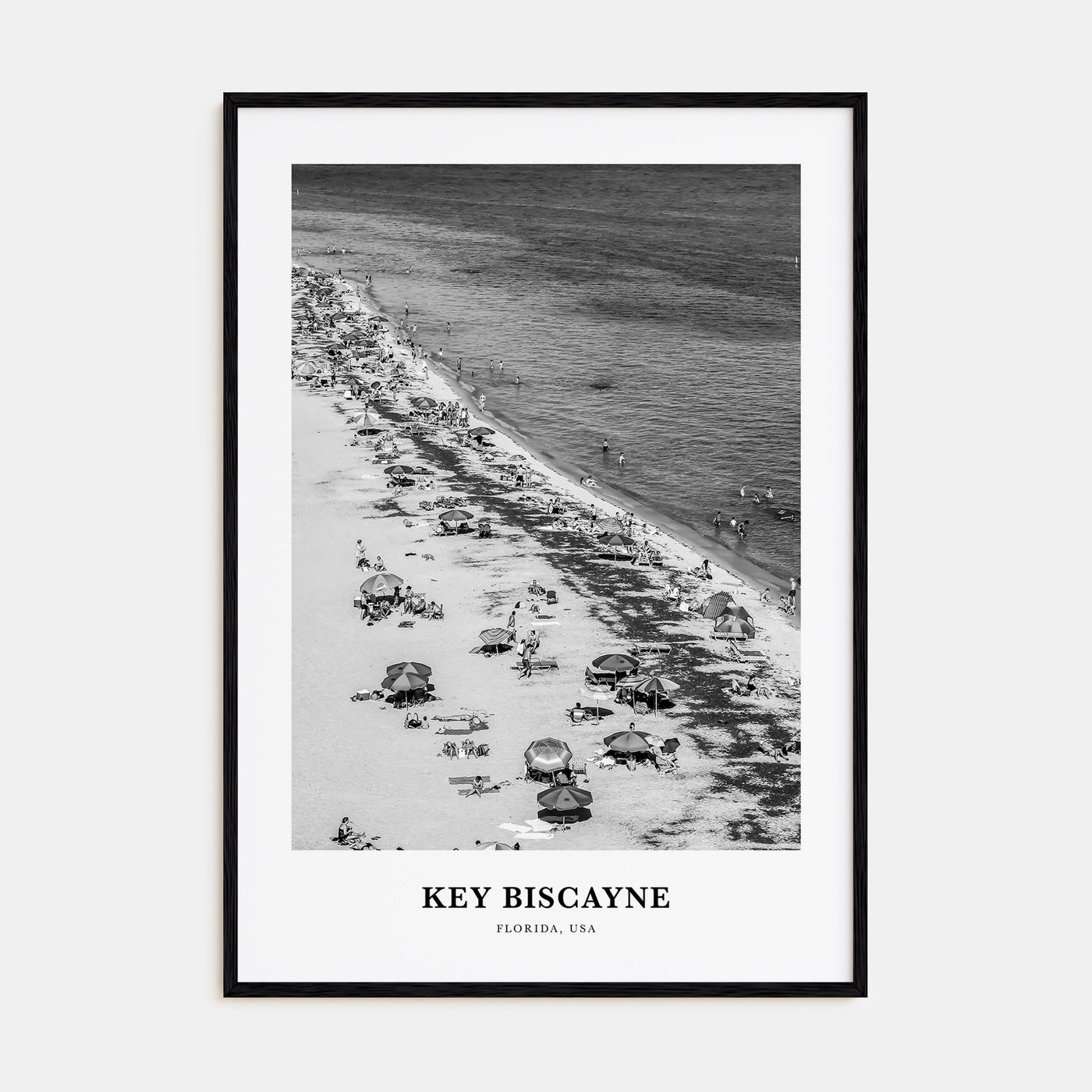 Key Biscayne Portrait B&W Poster