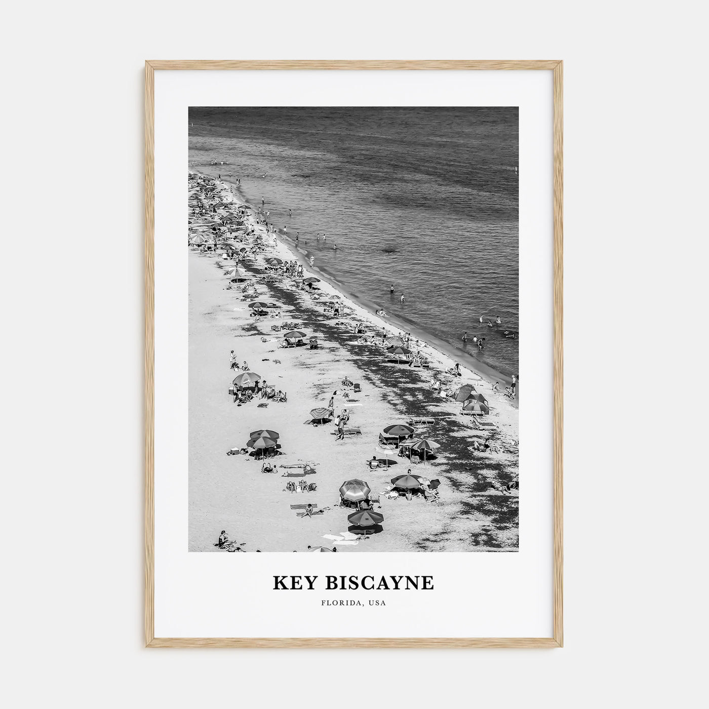 Key Biscayne Portrait B&W Poster