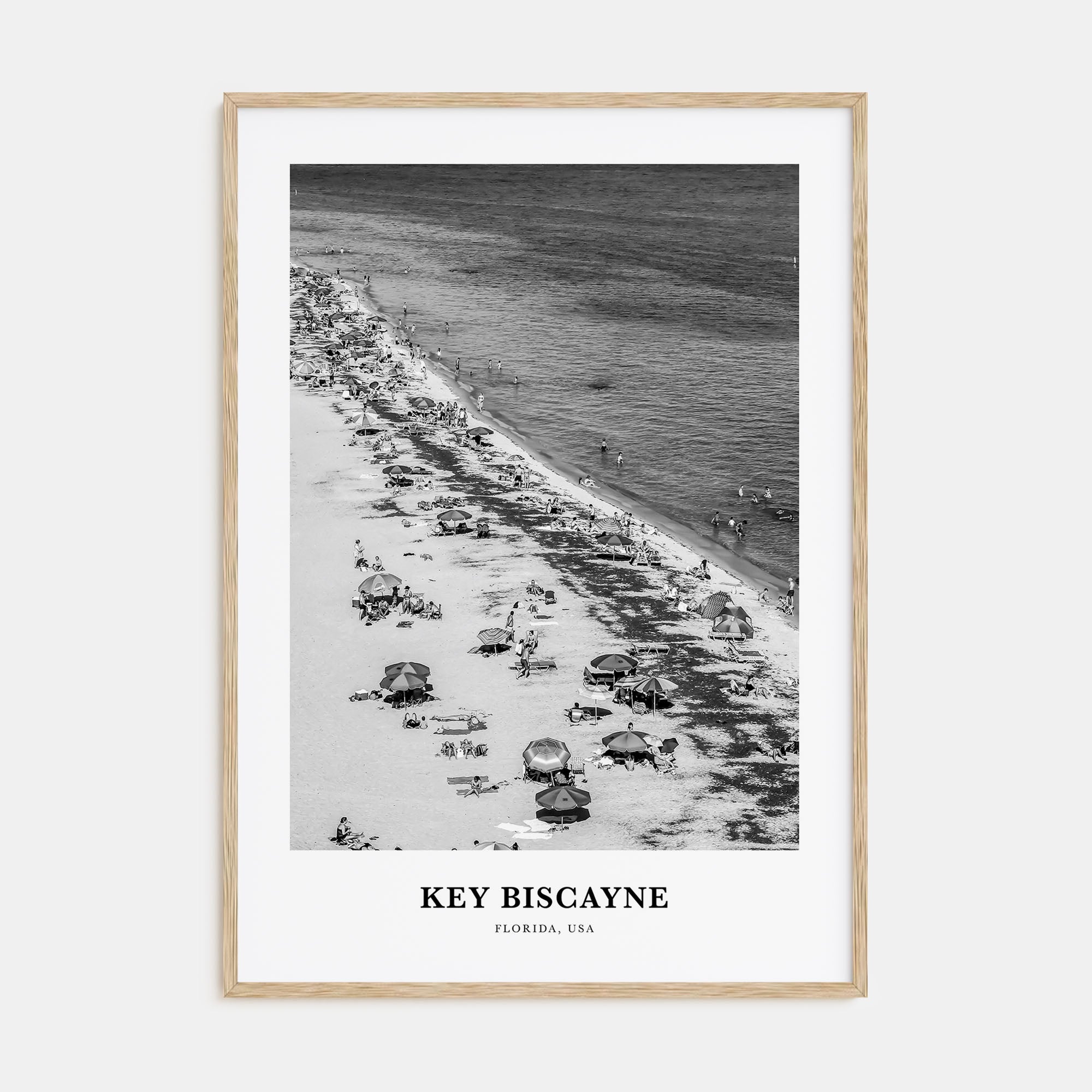 Key Biscayne Portrait B&W Poster