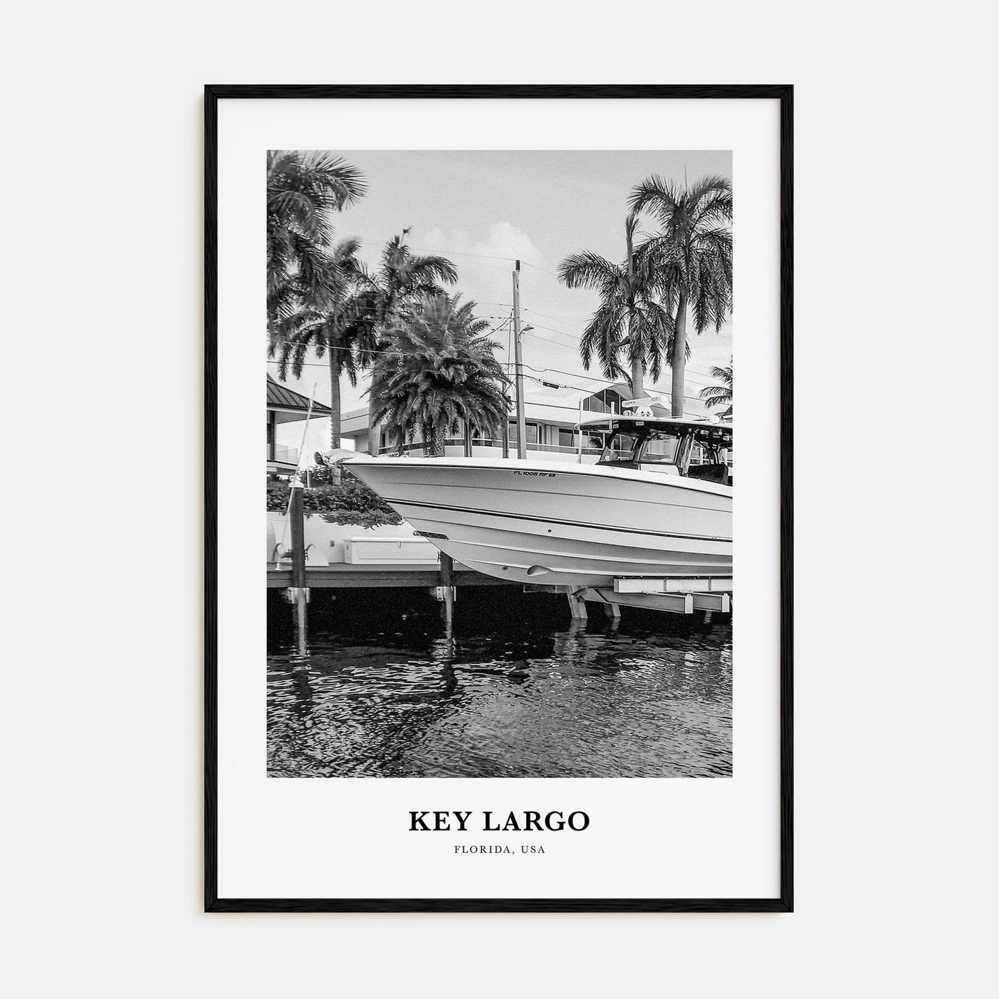 Key Largo Portrait B&W Poster