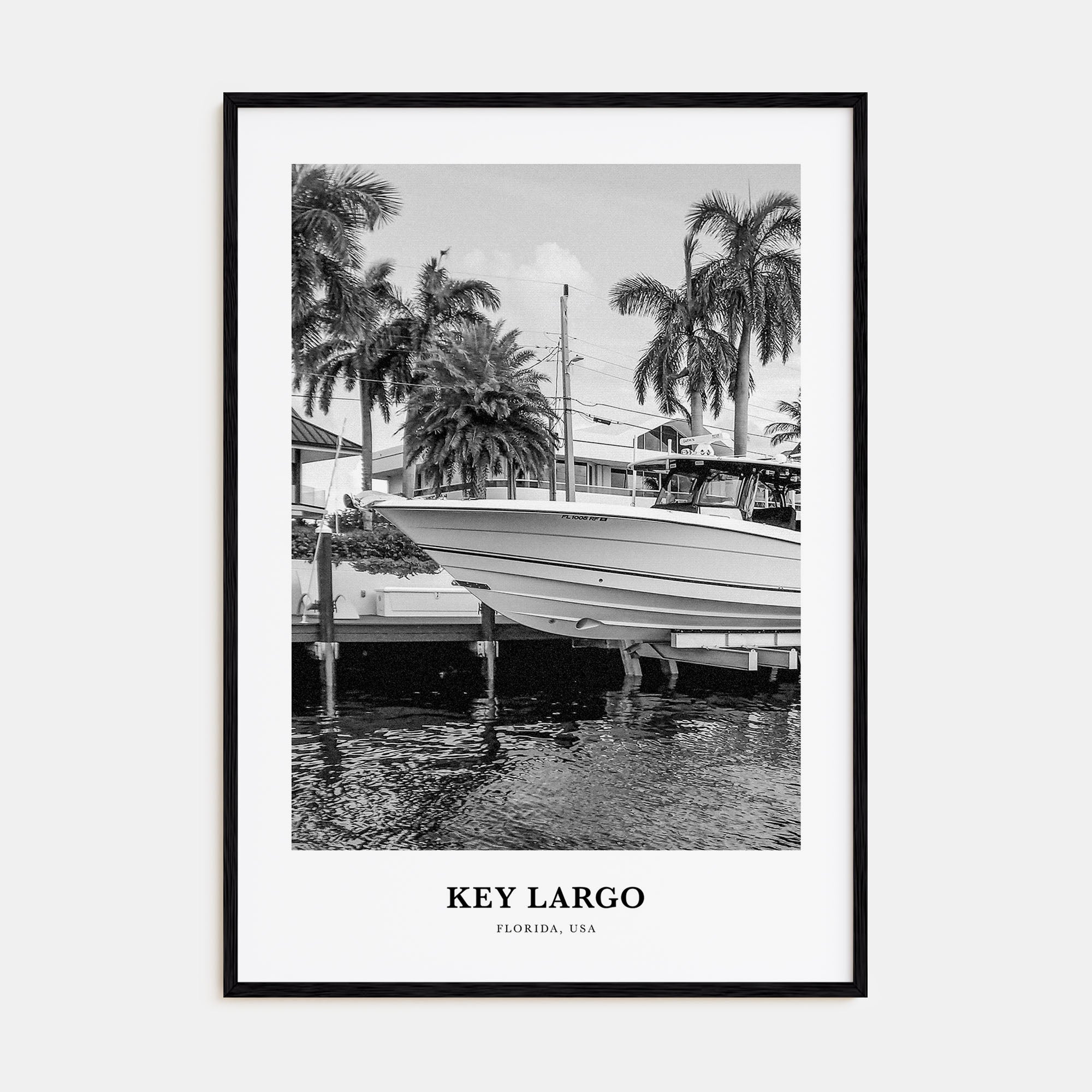 Key Largo Portrait B&W Poster