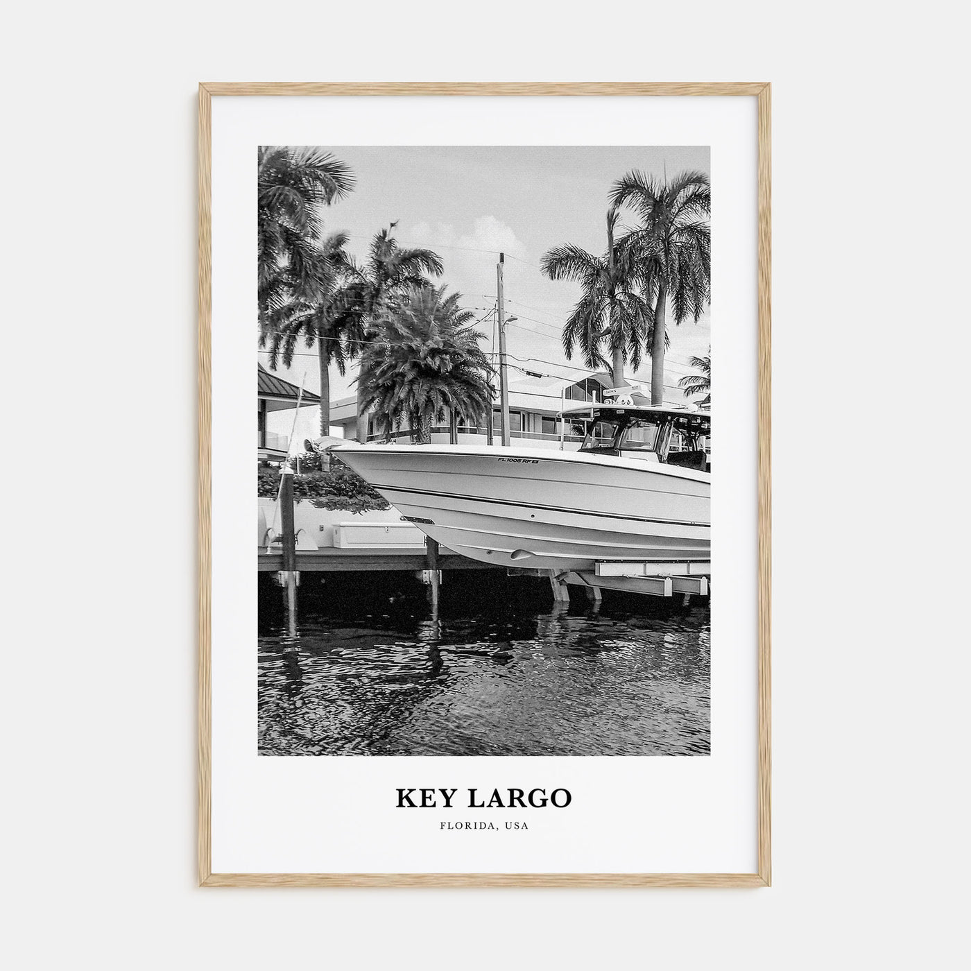 Key Largo Portrait B&W Poster