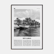 Key Largo Travel B&W Poster