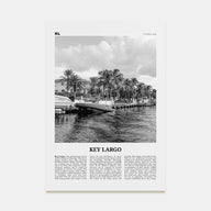 Key Largo Travel B&W Poster