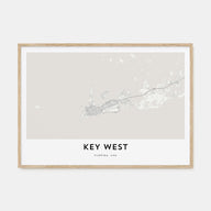Key West Map Landscape Poster