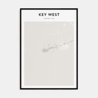 Key West Map Portrait Poster