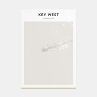 Key West Map Portrait Poster