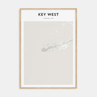 Key West Map Portrait Poster