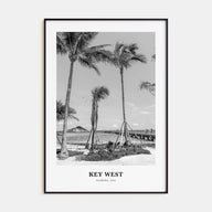 Key West Portrait B&W No 1 Poster