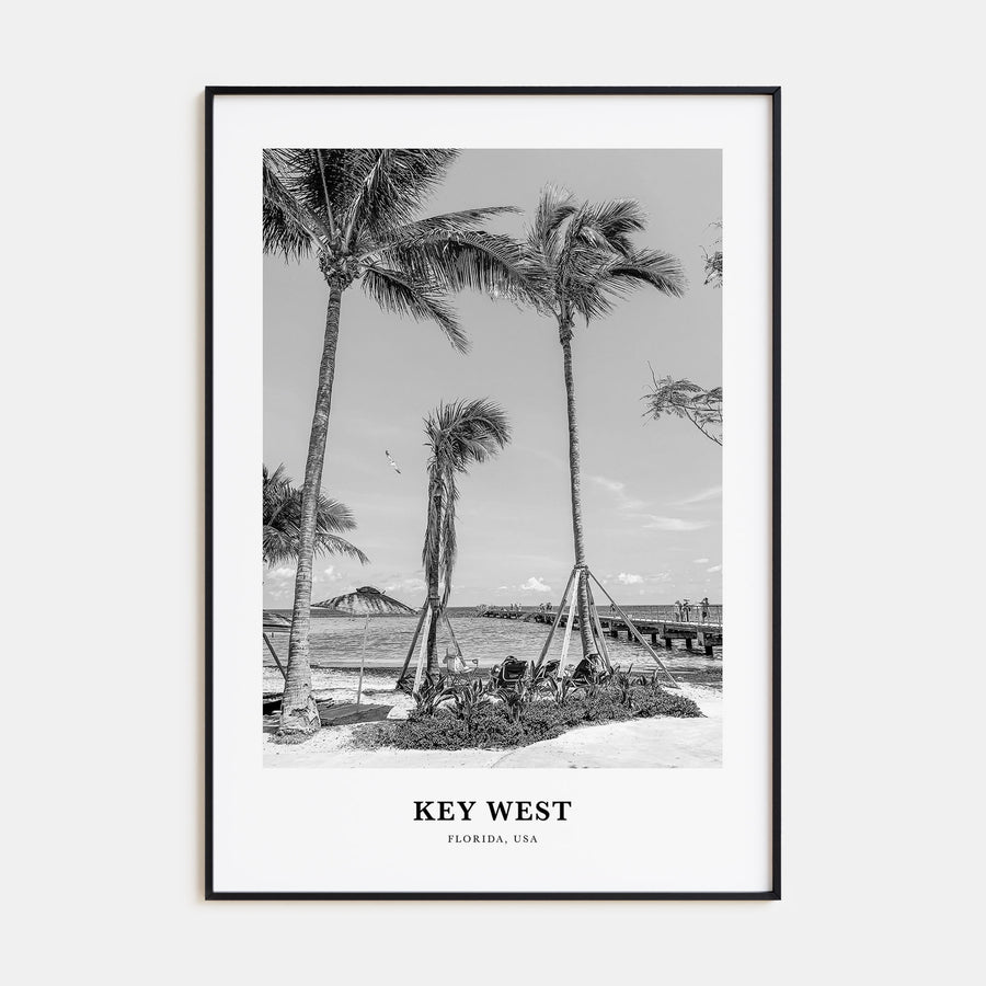Key West Portrait B&W No 1 Poster