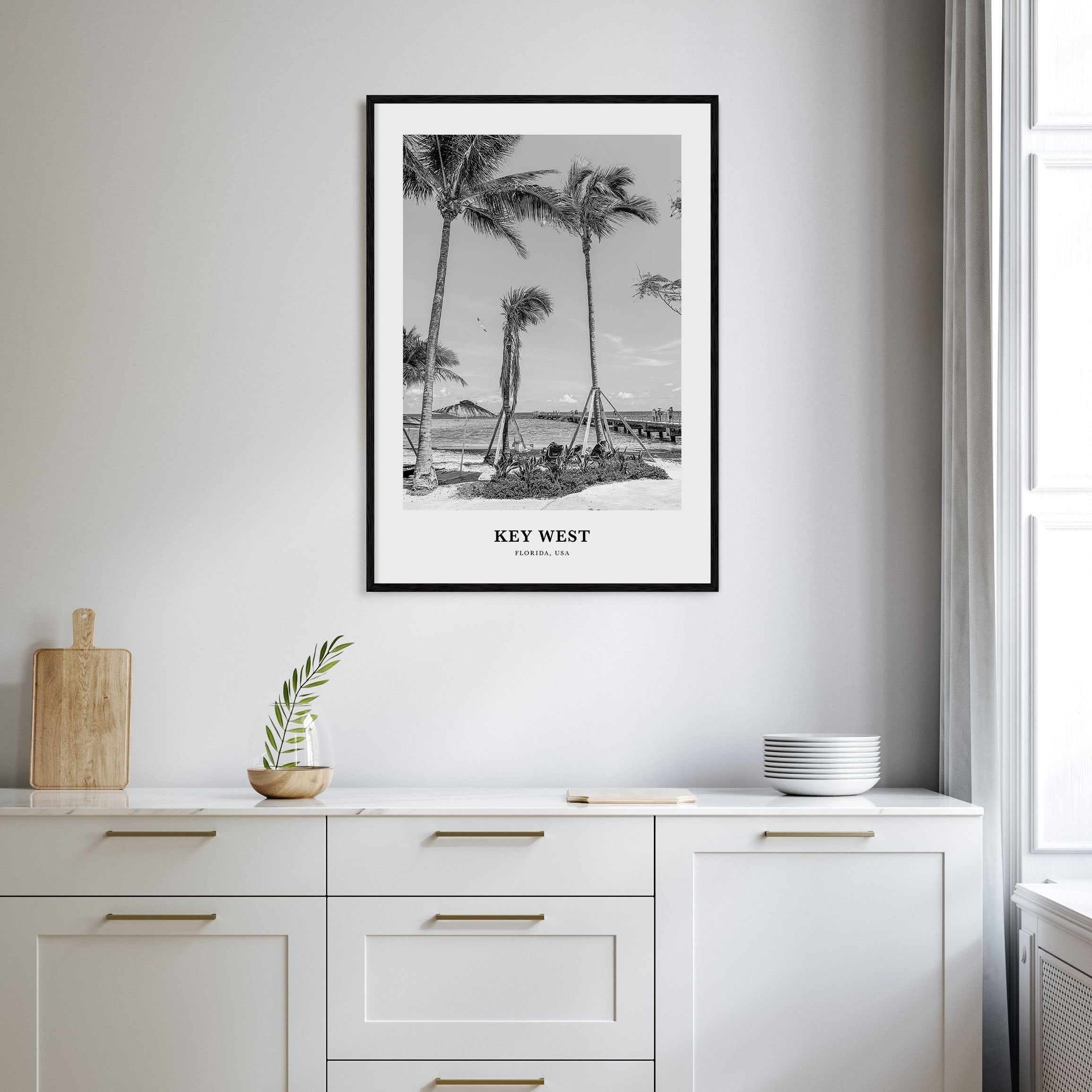 Key West Portrait B&W No 1 Poster
