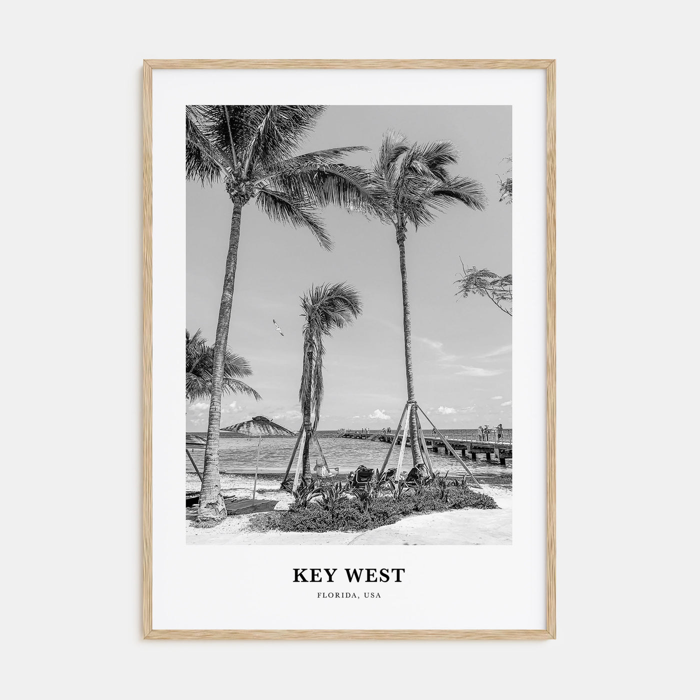 Key West Portrait B&W No 1 Poster