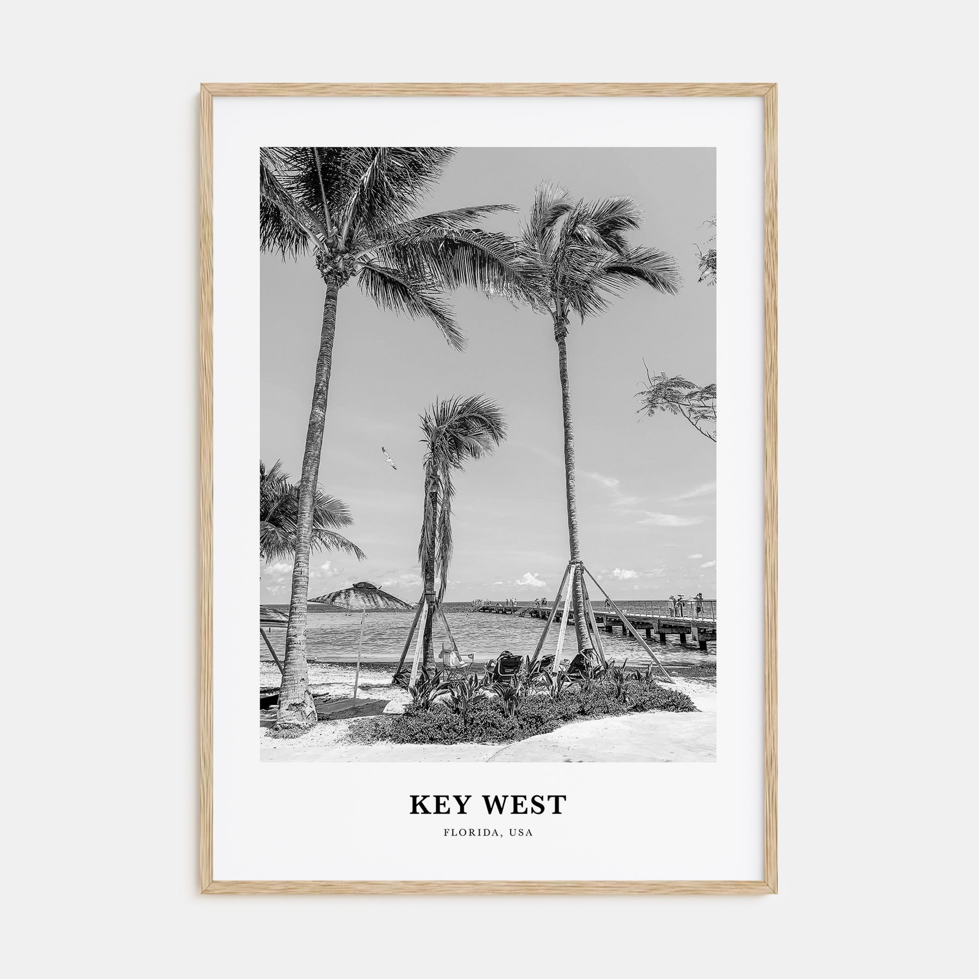 Key West Portrait B&W No 1 Poster