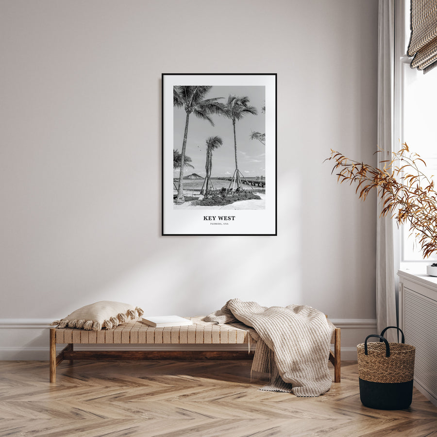 Key West Portrait B&W No 1 Poster