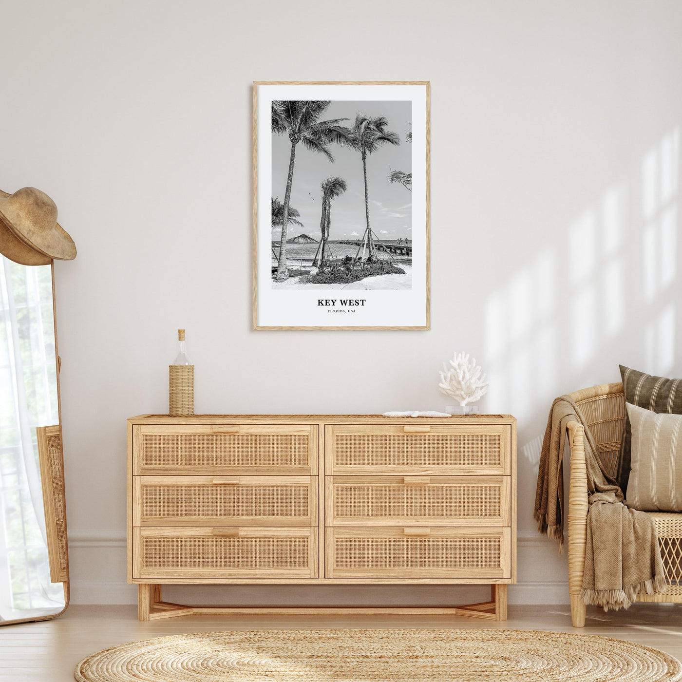 Key West Portrait B&W No 1 Poster