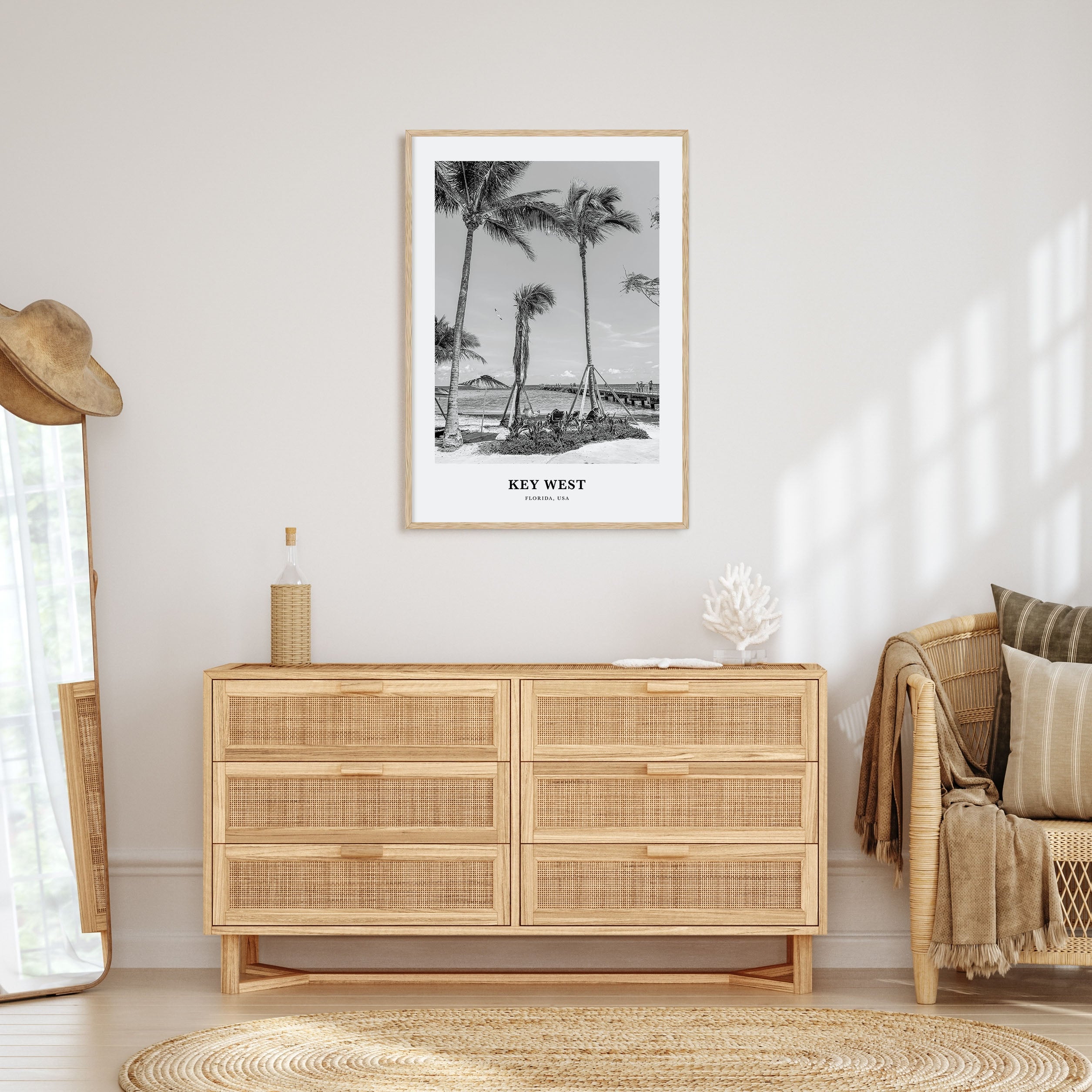 Key West Portrait B&W No 1 Poster