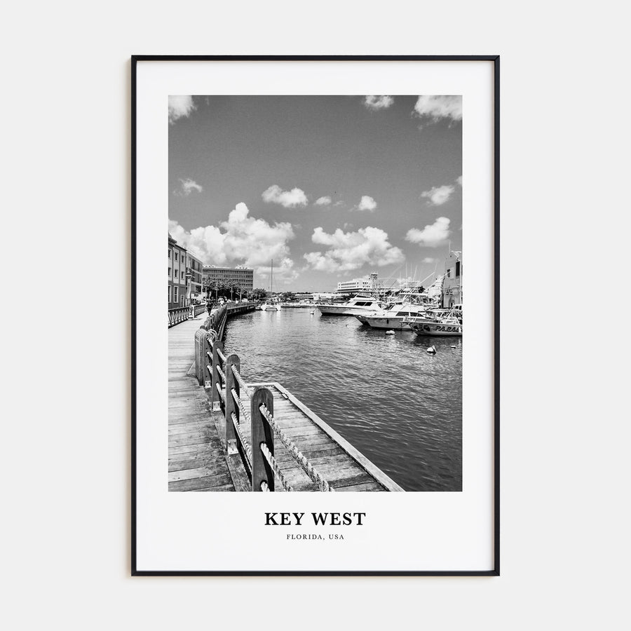 Key West Portrait B&W No 2 Poster