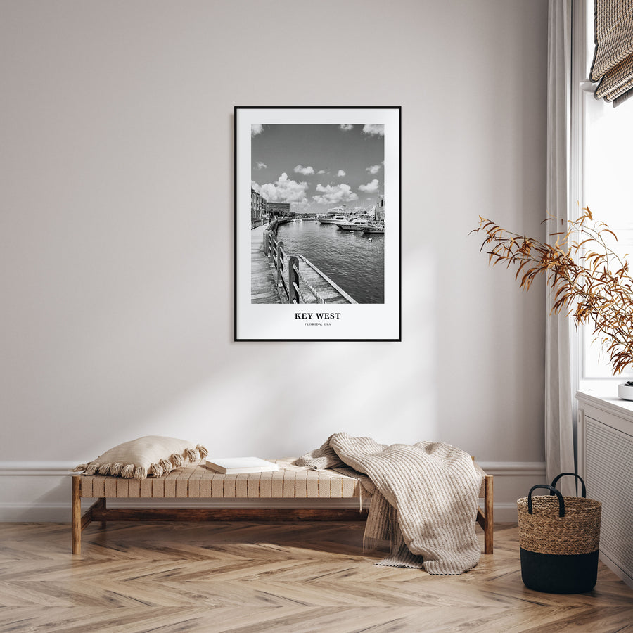 Key West Portrait B&W No 2 Poster