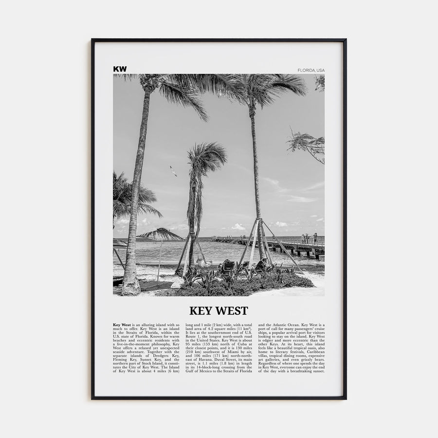 Key West Travel B&W No 1 Poster