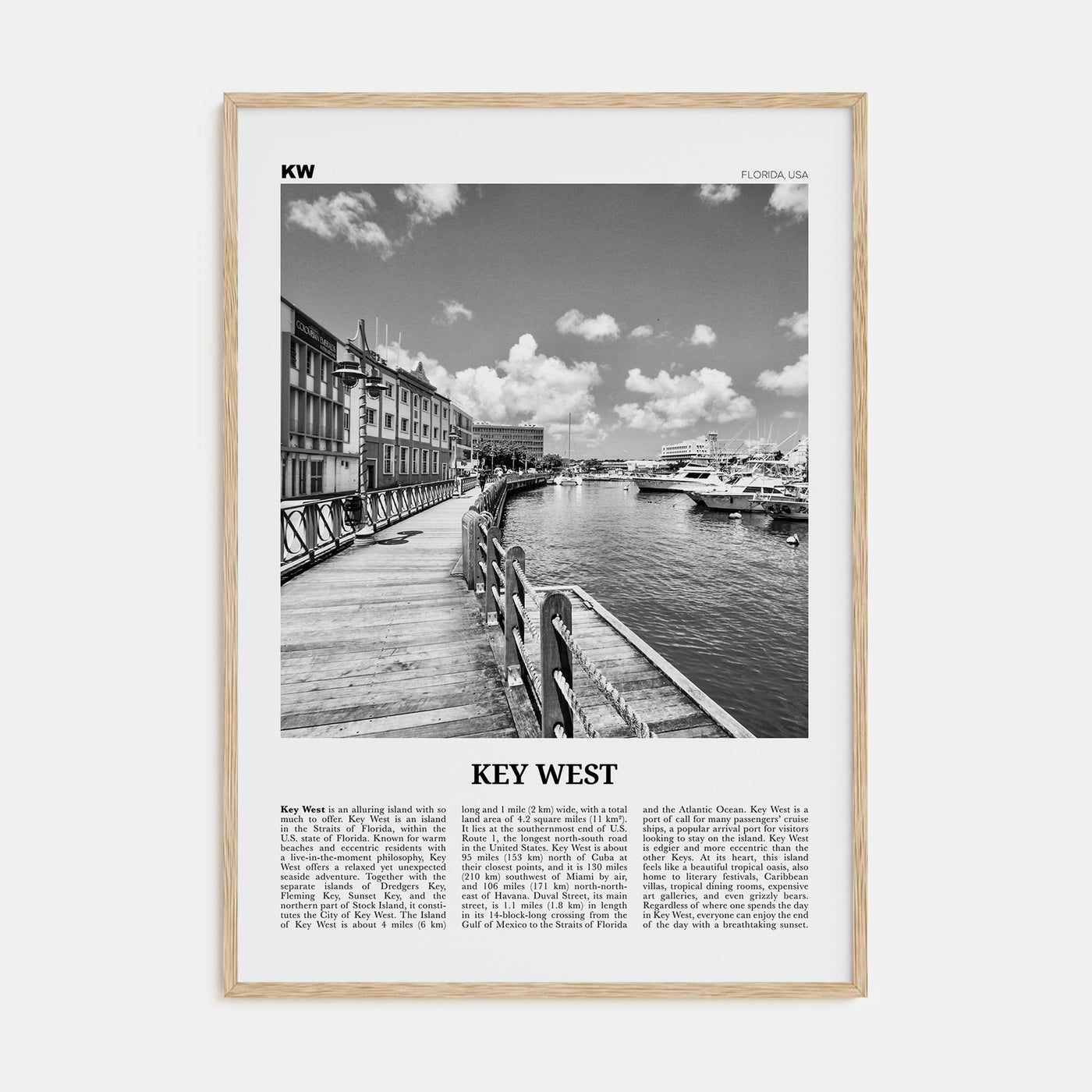 Key West Travel B&W No 2 Poster