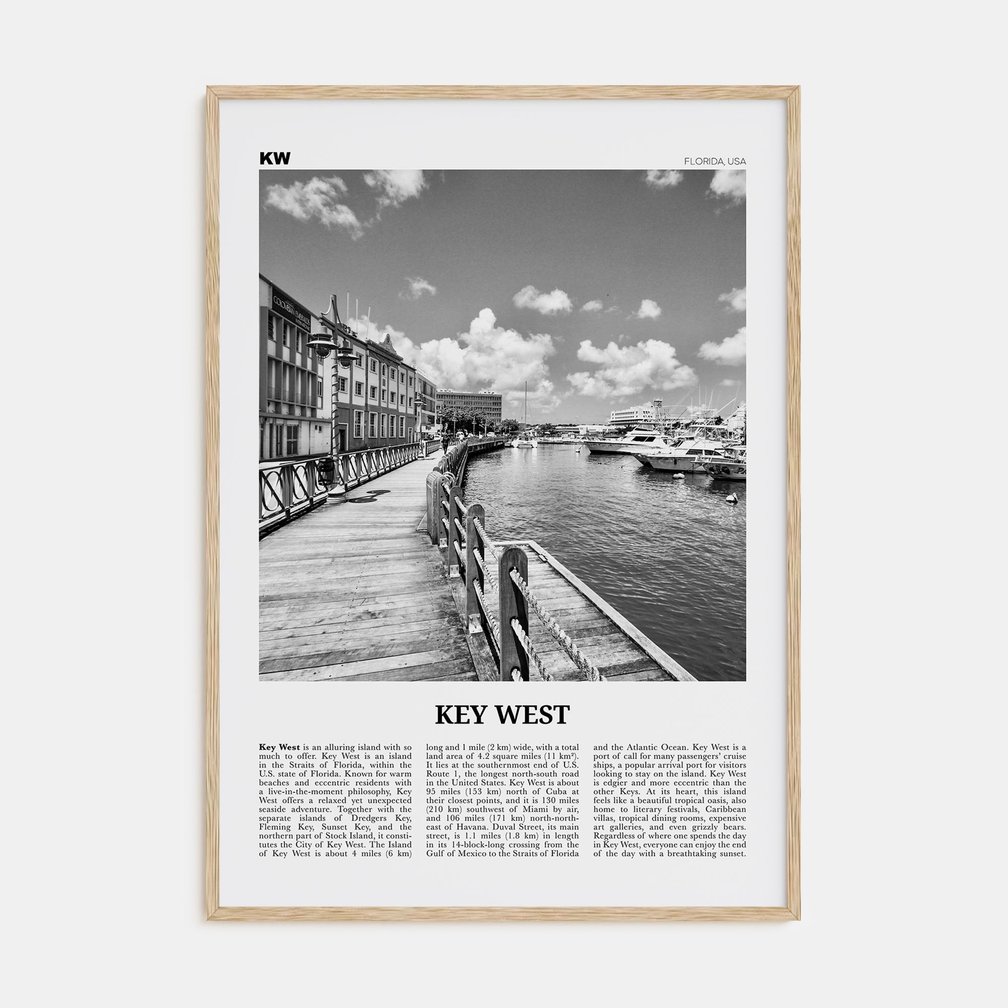 Key West Travel B&W No 2 Poster