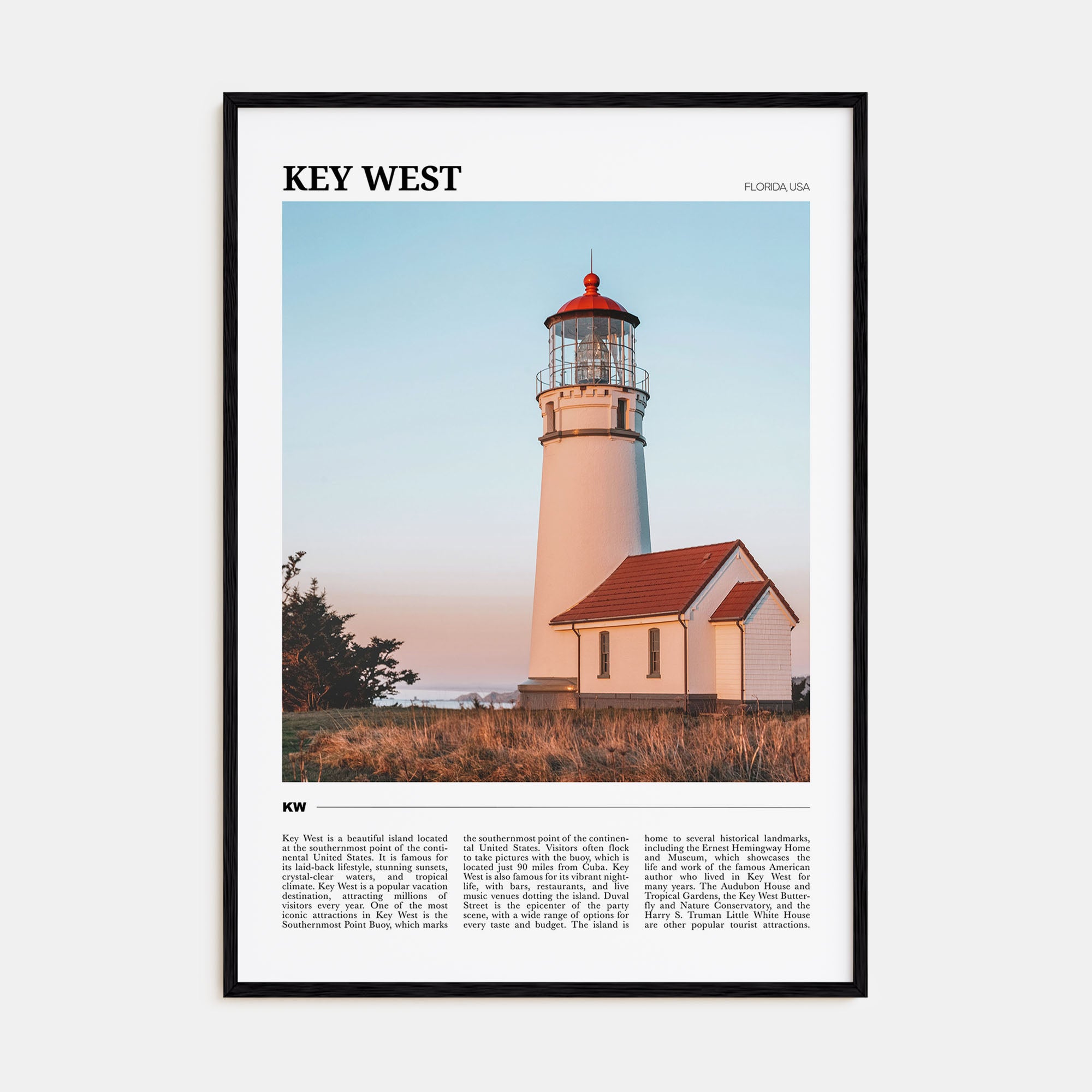 Key West Travel Color Poster