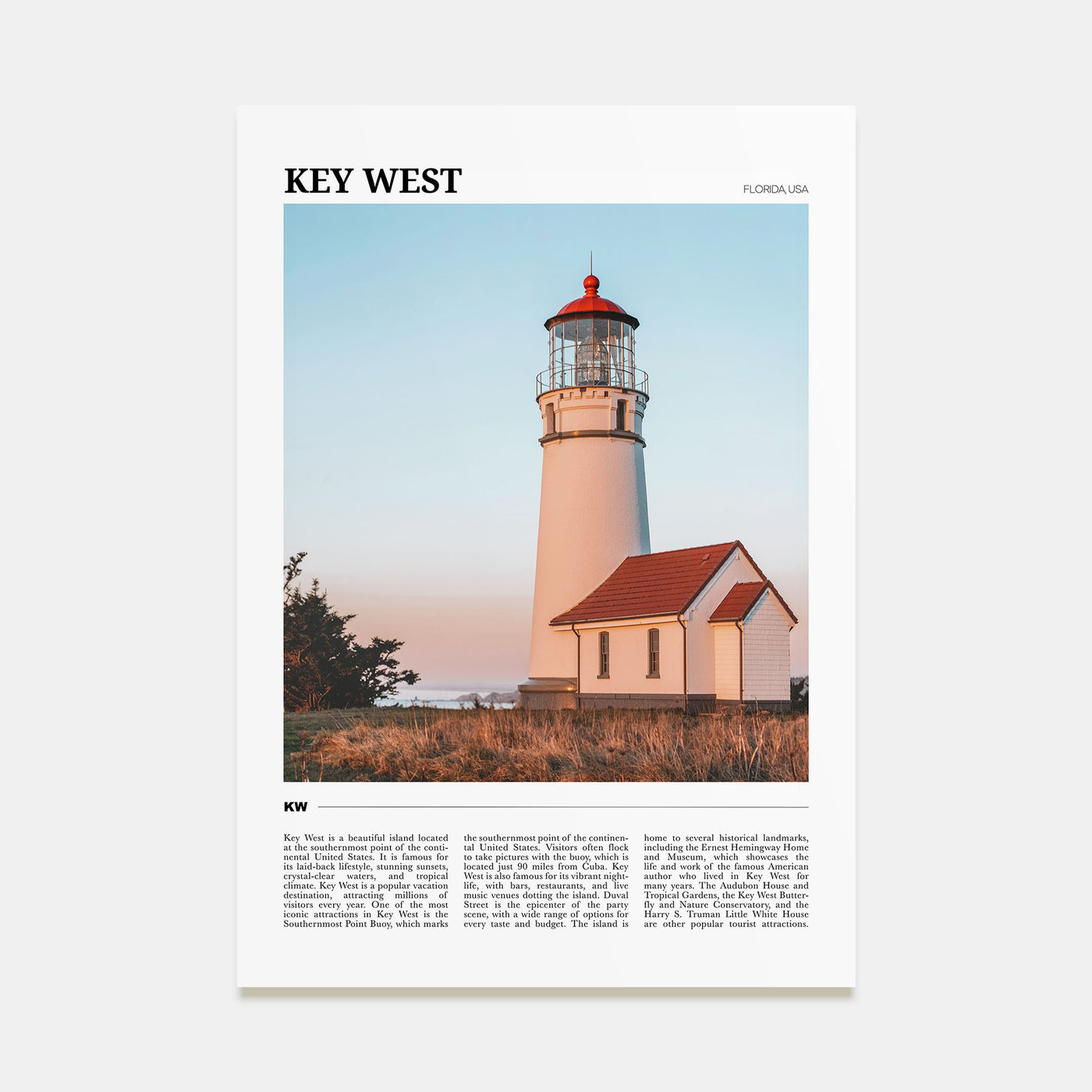 Key West Travel Color Poster