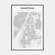 Khartoum Map Portrait Poster