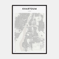 Khartoum Map Portrait Poster