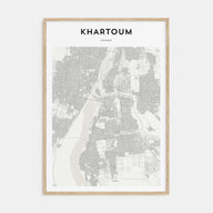 Khartoum Map Portrait Poster