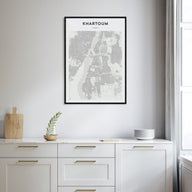 Khartoum Map Portrait Poster