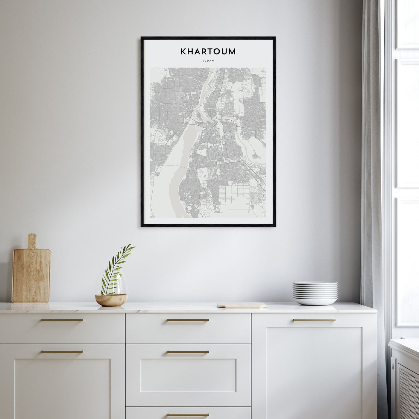 Khartoum Map Portrait Poster