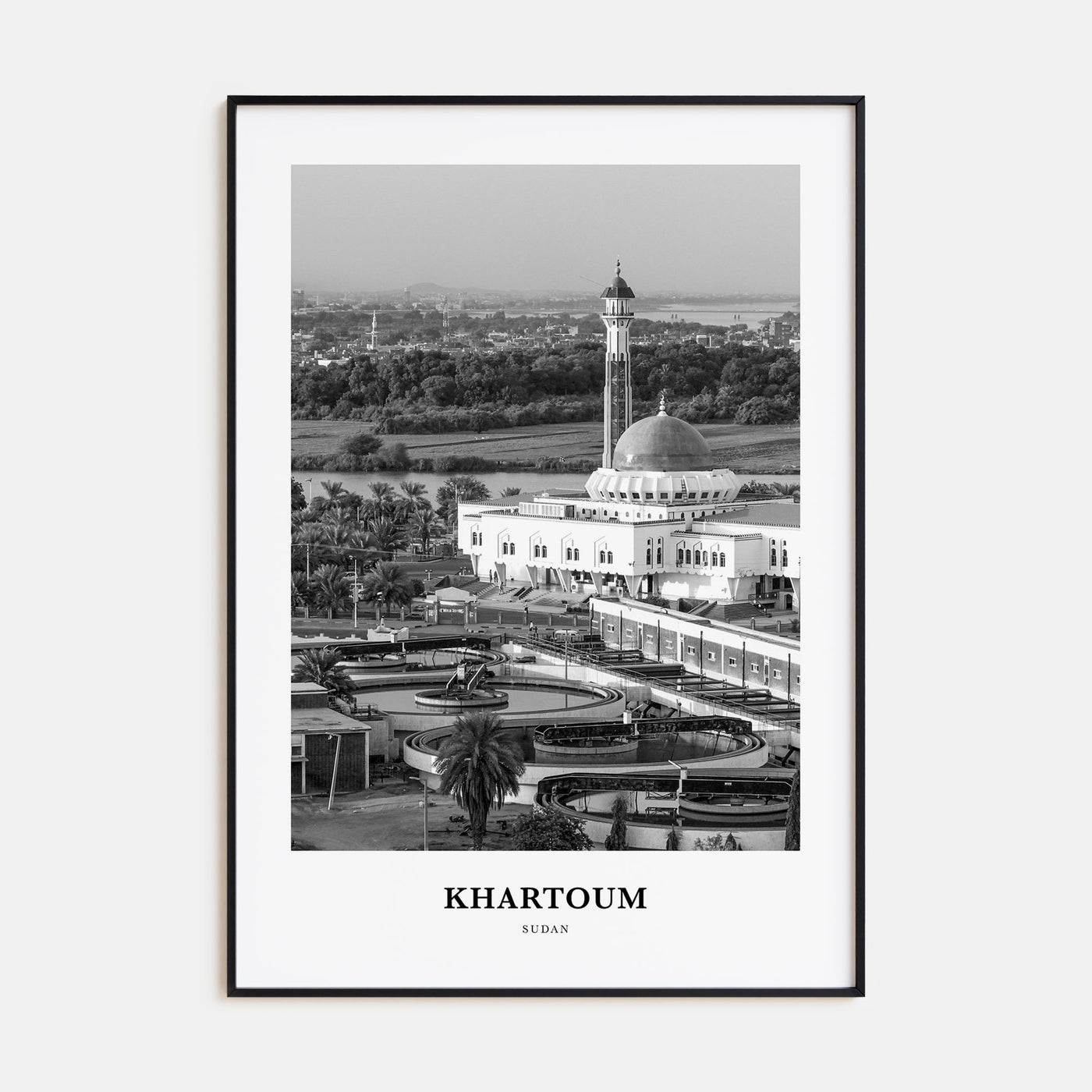 Khartoum Portrait B&W Poster