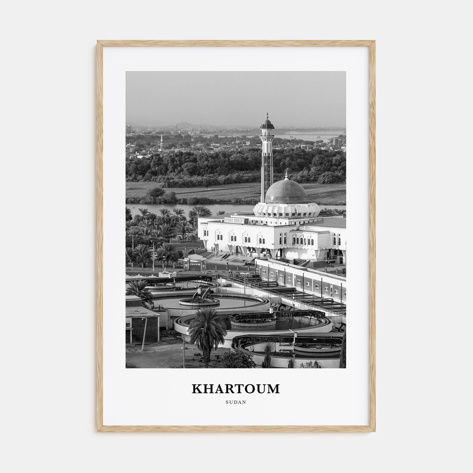 Khartoum Portrait B&W Poster