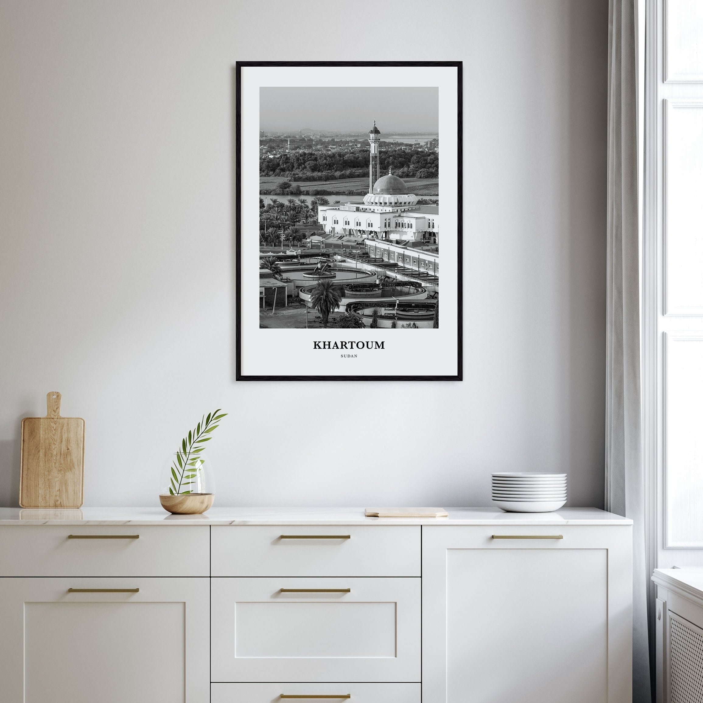 Khartoum Portrait B&W Poster