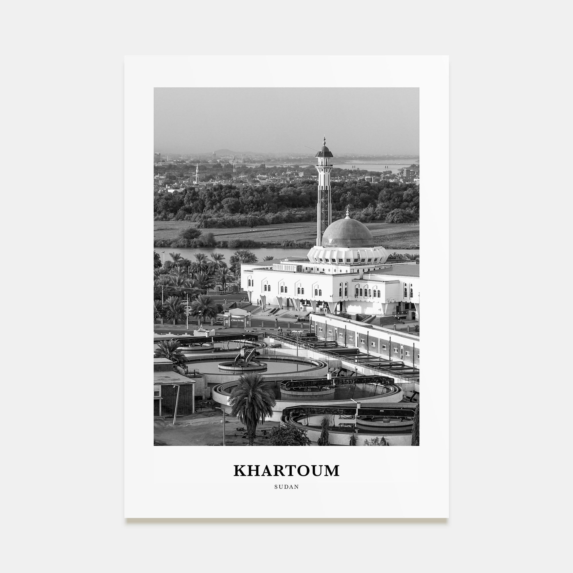 Khartoum Portrait B&W Poster