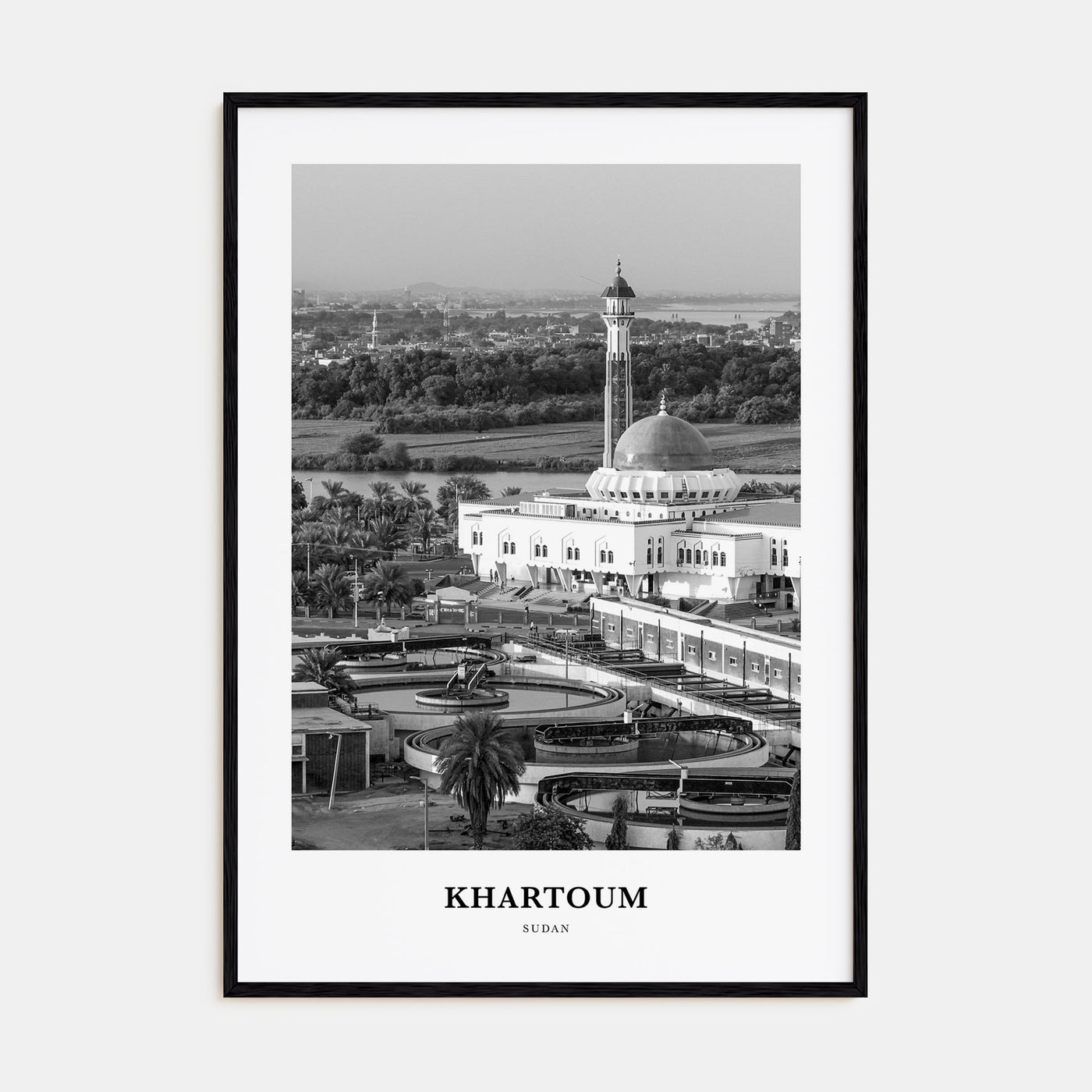 Khartoum Portrait B&W Poster