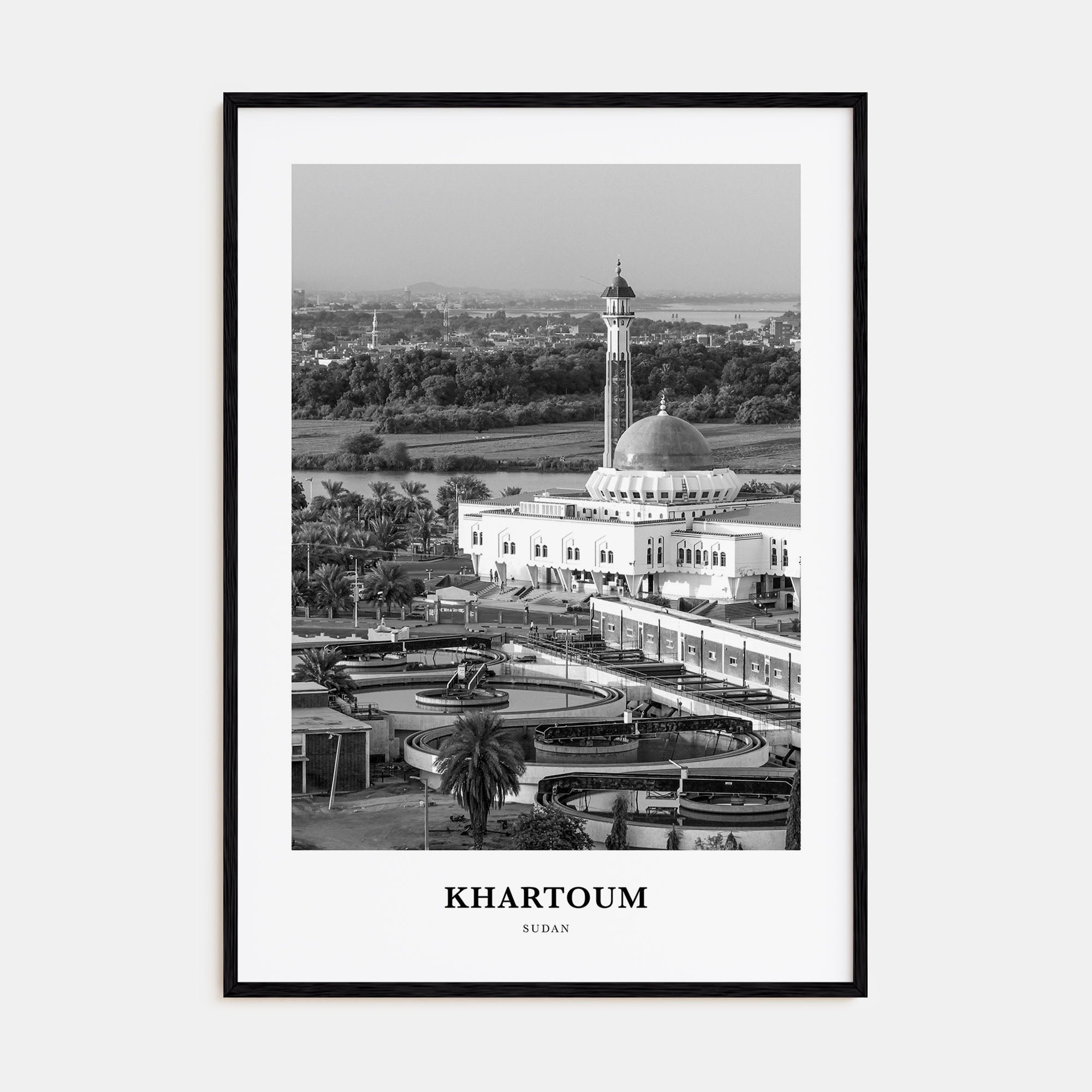 Khartoum Portrait B&W Poster