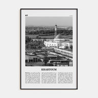 Khartoum Travel B&W Poster