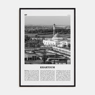 Khartoum Travel B&W Poster